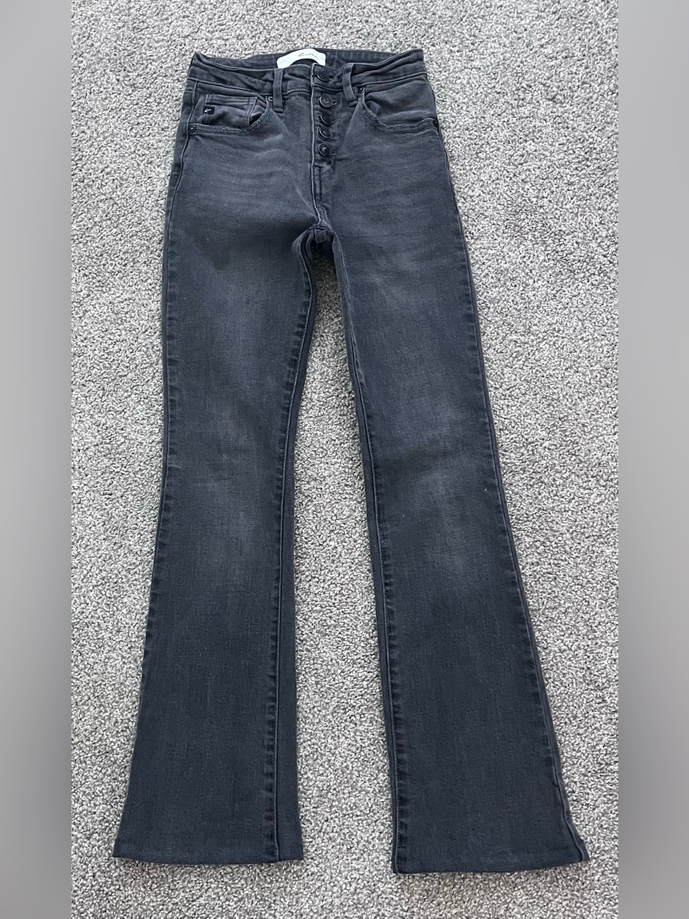 Kancan High-Rise Black Flared Button Fly Women’s Jeans